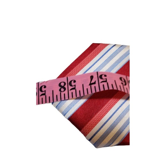 Arrow Mens Necktie Tie Red White Blue Striped Silk Neck Tie Career - Picture 11 of 11
